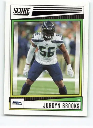 Jordyn Brooks football card 2022 Score NM-MT with original gloss Seahawks ID 46617