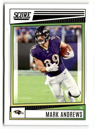 2022 Score Mark Andrews football card with original gloss, Mark Andrews NrMt-Mt condition