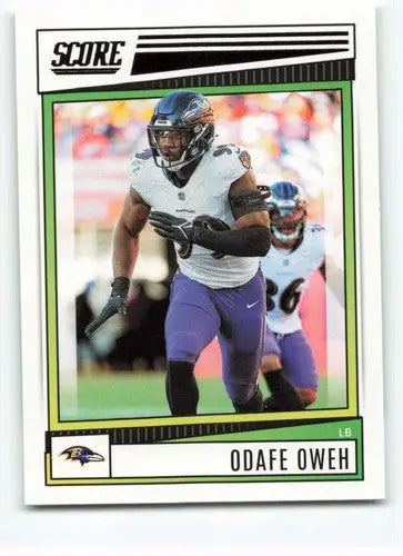 2022 Score #187 Odafe Oweh NM-MT Ravens ID:48647 - Football Card Single