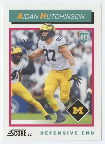 2022 Score 1992 Throwback Rookie #6 Aidan Hutchinson NM Near Mint ID:66850 - Football Card Single
