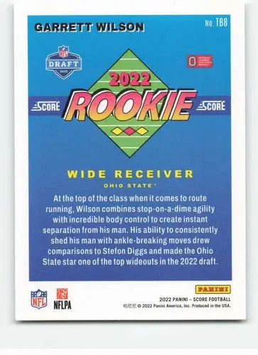 2022 Score 1992 Throwback Rookie #8 Garrett Wilson NM-MT ID:48556 - Football Card Single