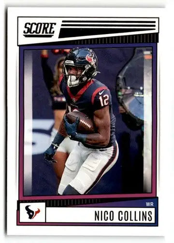 Original gloss Nico Collins football card 2022 Score #2 Nico Collins NrMt-Mt