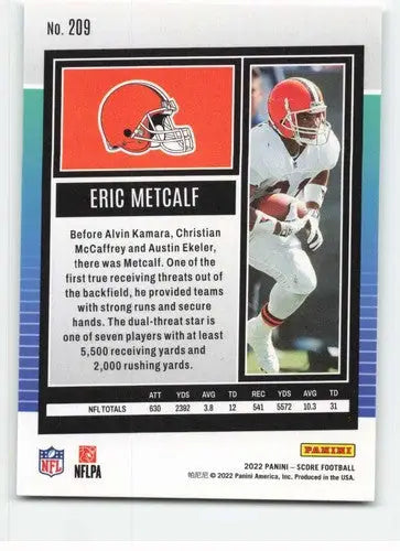 2022 Score #209 Eric Metcalf NM-MT Browns ID:48649 - Football Card Single