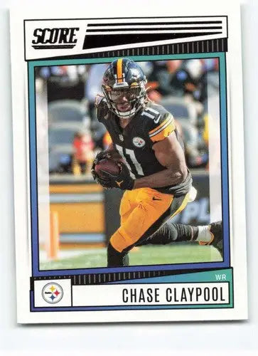 Original gloss Chase Claypool football card 2022 Score NM-MT Steelers ID 46660