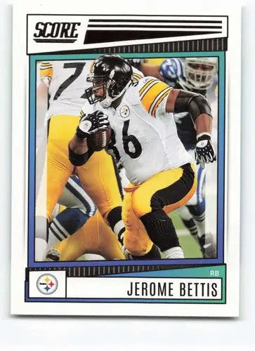 Jerome Bettis football card with original gloss from 2022 Score Steelers ID 46593