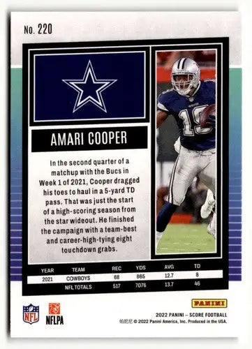 2022 Score #220 Amari Cooper NM ID:51018 - Football Card Single