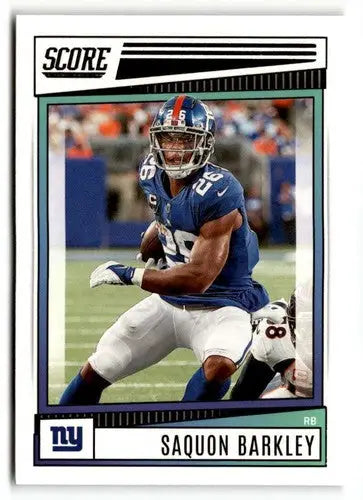 Original gloss Saquon Barkley football card from Simply Sandoval featuring 2022 Score #235