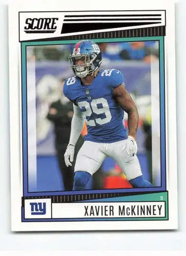 2022 Score #238 Xavier McKinney NM-MT NY Giants ID:48566 - Football Card Single