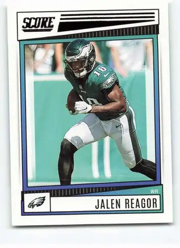 2022 Score Jalen Reagor football card with original gloss, NM-MT condition Eagles