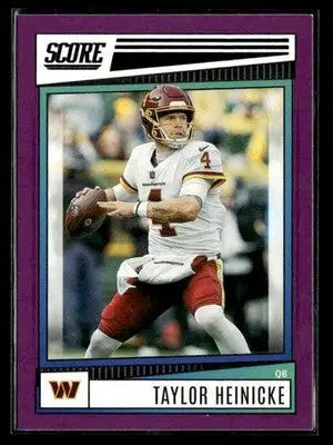2022 Score #254 Taylor Heinicke Purple - Football Card Single