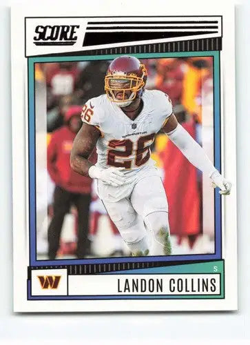 Landon Collins football card with original gloss from 2022 Score NM-MT Commanders