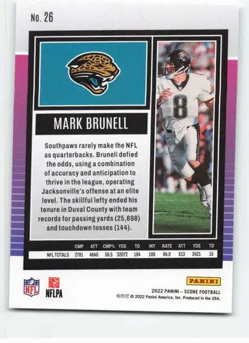 2022 Score Mark Brunell football card with original gloss, NM-MT Jaguars ID 46649