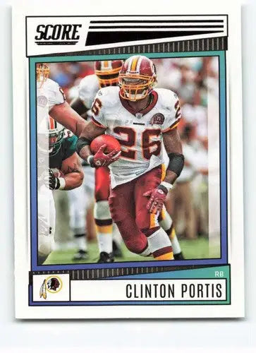 Original gloss Clinton Portis NM-MT football card from 2022 Score #260 Redskins