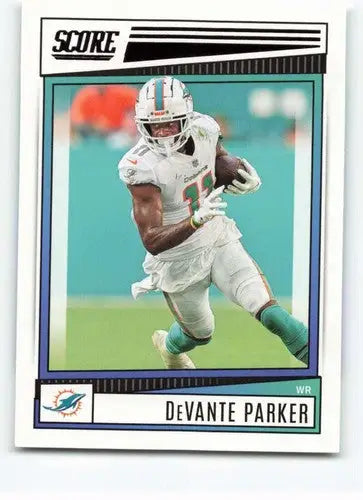 Devante Parker football card with original gloss from 2022 Score Dolphins series