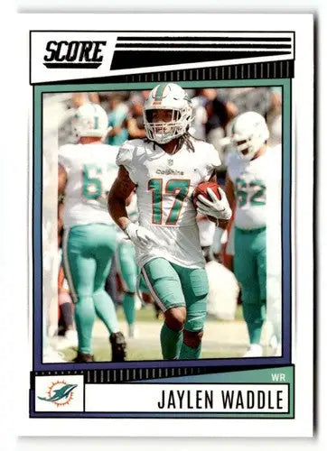 Jaylen Waddle football card with original gloss from 2022 Score #272 Jaylen Waddle NrMt-Mt