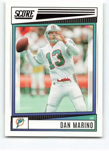 Original gloss Dan Marino football card 2022 Score NM-MT Dolphins ID 50501