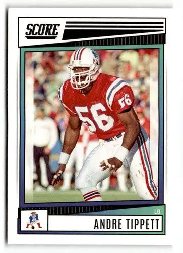 Andre Tippett football card with original gloss from 2022 Score #290 simply sandoval
