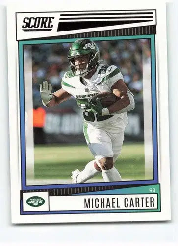 2022 Score #296 Michael Carter NM-MT NY Jets ID:48621 - Football Card Single