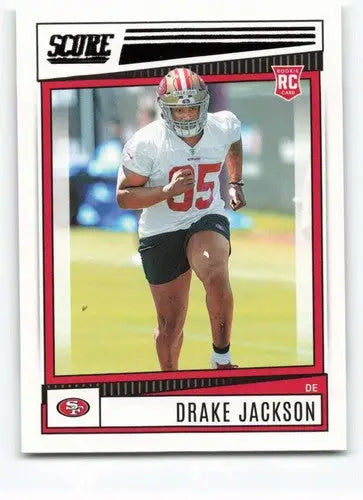 2022 Score #316 Drake Jackson NM-MT RC Rookie 49ers ID:48583 - Football Card Single