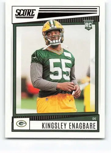 2022 Score Kingsley Enagbare rookie card with original gloss Packers ID 50493