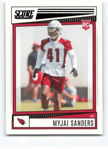 2022 Score #319 Myjai Sanders NM-MT RC Rookie Cardinals ID:46569 - Football Card Single