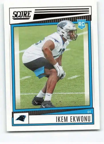 Original gloss Ikem Ekwonu football card 2022 Score NM-MT rookie Panthers