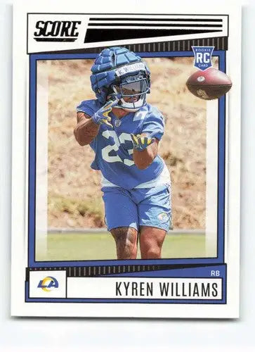 Kyren Williams rookie football card with original gloss, NM-MT condition, LA Rams