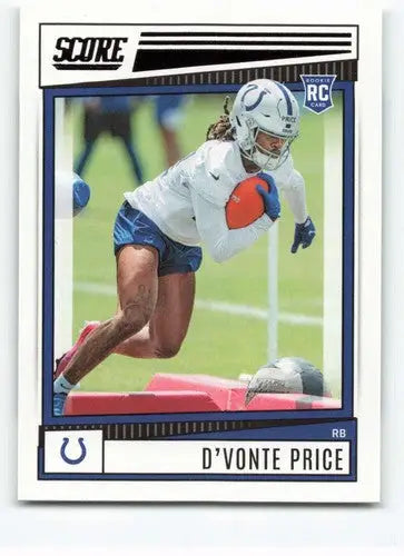 D’Vonte Price NM-MT RC Rookie card from 2022 Score product with original gloss