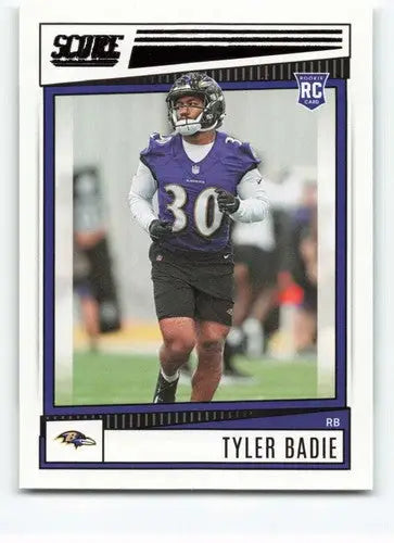 2022 Score #342 Tyler Badie NM-MT RC Rookie Ravens ID:46574 - Football Card Single