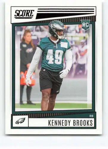 2022 Score #344 Kennedy Brooks NM-MT RC Rookie Eagles ID:46575 - Football Card Single