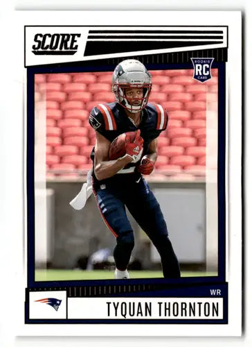 2022 Score #388 Tyquan Thornton NM Near Mint RC Rookie Patriots ID:48612 - Football Card Single