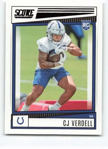 2022 Score CJ Verdell rookie card with original gloss, NM-MT RC Verdell NM-MT