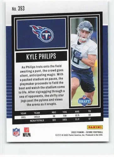 Football trading card of Kyle Philips with original gloss and NM-MT condition