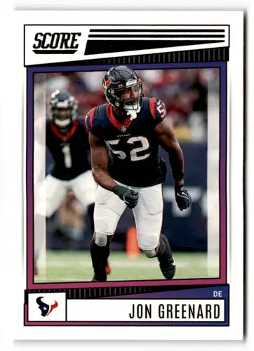 Original gloss football card of Jonathan Greenard from Simply Sandoval featuring 2022 Score