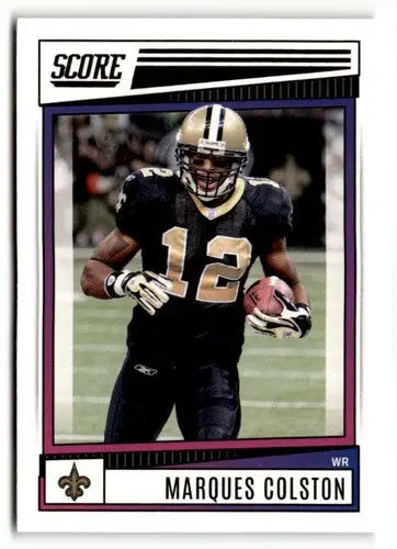 2022 Score Marques Colston football card with original gloss from Simply Sandoval