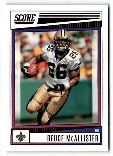 2022 Score Deuce McAllister football card with original gloss, Deuce McAllister NRMT-MT
