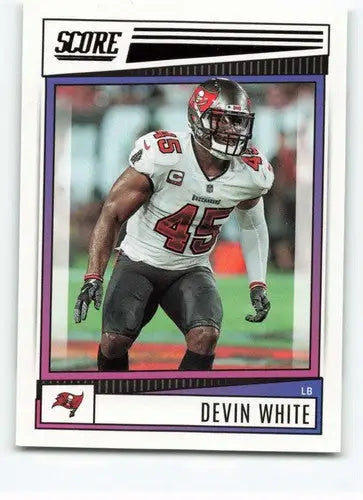 Original gloss Devin White football card 2022 Score NM-MT Buccaneers ID 46642