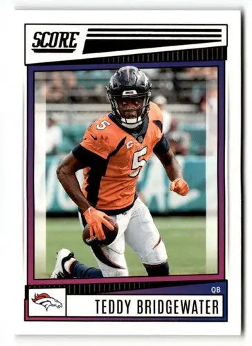 Teddy Bridgewater football card from 2022 Score with original gloss by Simply Sandoval