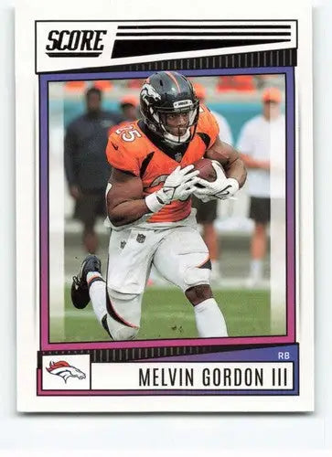 2022 Score #80 Melvin Gordon III NM-MT Broncos ID:48626 - Football Card Single