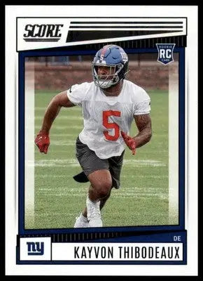 2022 Score Base Kayvon Thibodeaux RC New York Giants 308 - Football Card Single