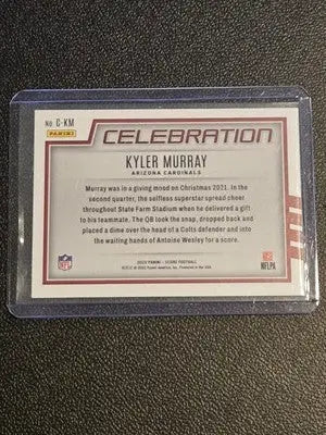 2022 Score #C-KM Kyler Murray Celebration - Football Card Single