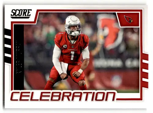 Football trading card featuring Kyler Murray from 2022 Score Celebration with original gloss