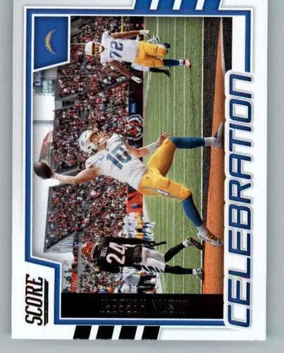2022 Score Celebration #15 Justin Herbert NM-MT LA Chargers ID:50574 - Football Card Single