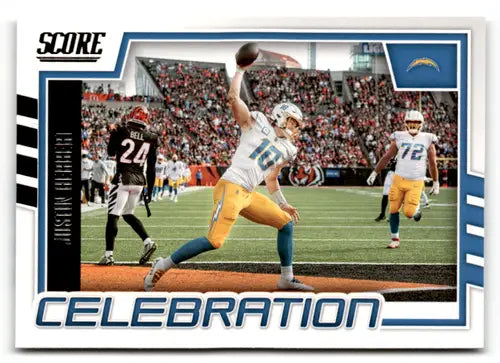 2022 Score Celebration #15 Justin Herbert NM Near Mint LA Chargers ID:48541 - Football Card Single