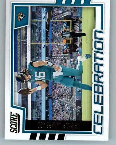 2022 Score Celebration Trevor Lawrence football card with original gloss Jaguars NM-MT