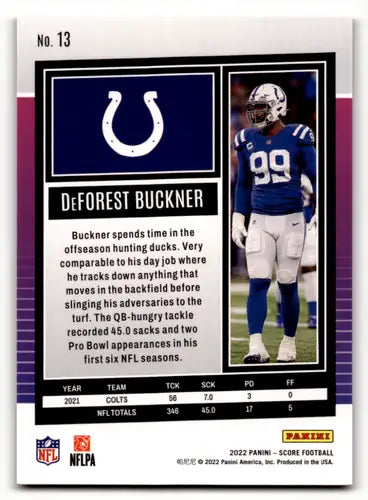 Original gloss Score Ellipse DeForest Buckner football card Colts 159/299 NM-MT