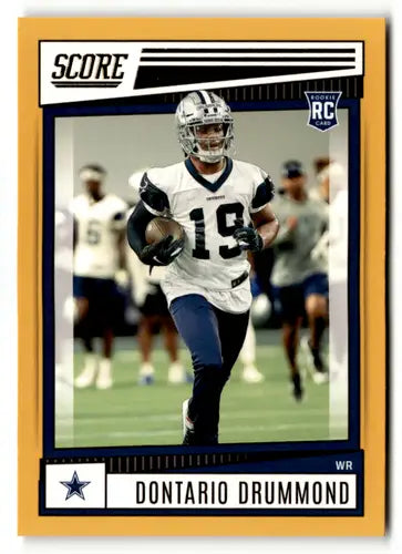 2022 Score Gold #399 Dontario Drummond NM-MT RC Rookie Cowboys ID:48555 - Football Card Single