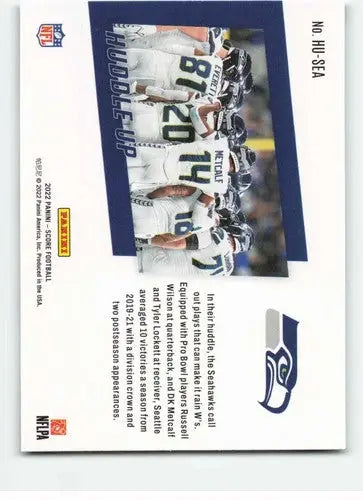 2022 Score Huddle Up #3 Seattle Seahawks NM-MT Seahawks ID:48535 - Football Card Single