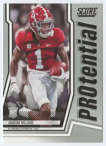 2022 Score Protential Jameson Williams football card with original gloss NM-MT