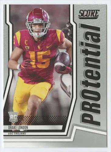 2022 Score Protential Drake London football card with original gloss NM-MT condition